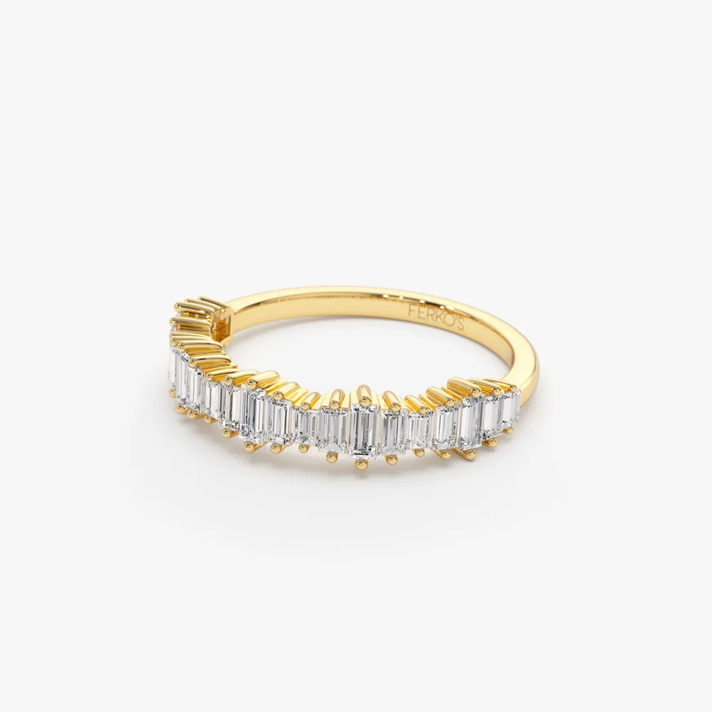 14k Gold Graduating Baguette Diamond Ring