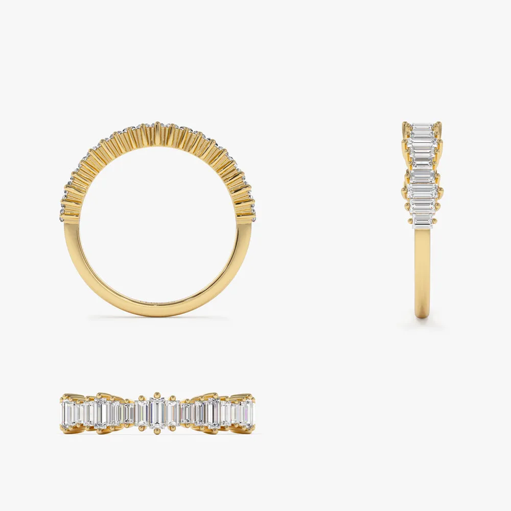 14k Gold Graduating Baguette Diamond Ring