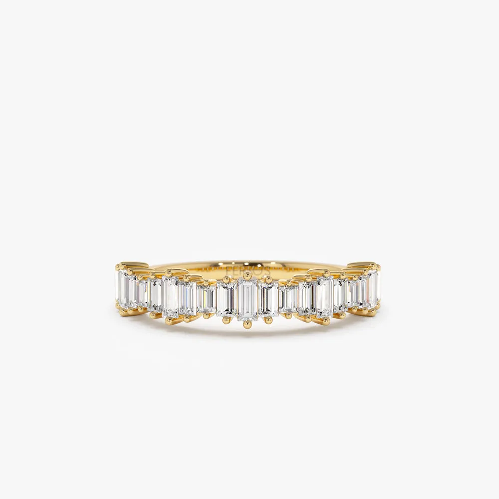 14k Gold Graduating Baguette Diamond Ring