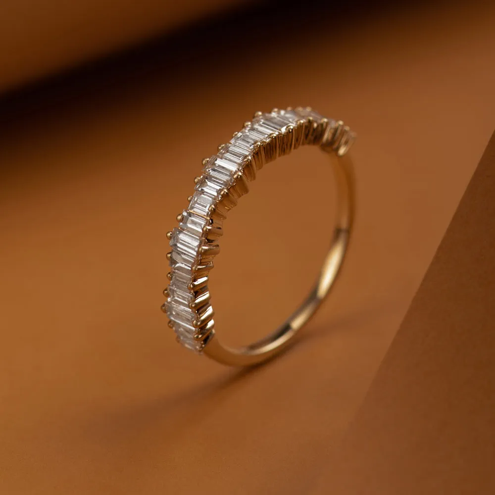 14k Gold Graduating Baguette Diamond Ring
