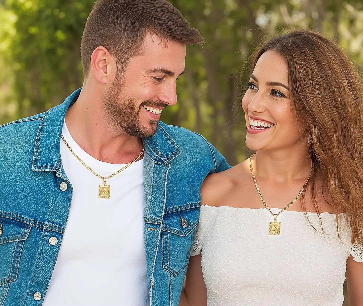 14k Gold Plated Stainless Steel Initial Letter Pendant Necklace for Men Womens,Square Capital Monogram Necklace Alhpabets from A-Z Figaro Chain Necklace