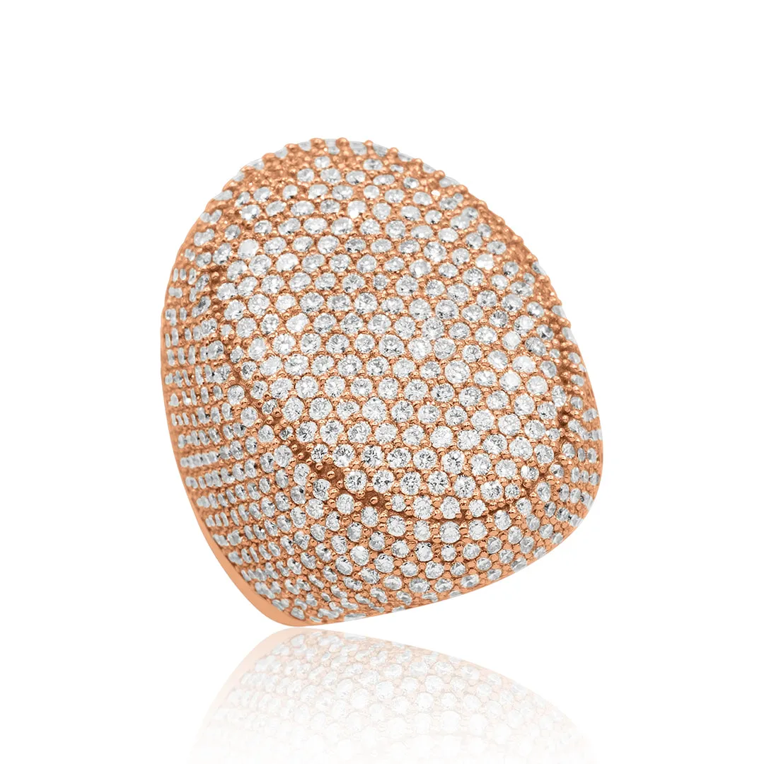 14K Rose Gold Ring 8.69 Ctw