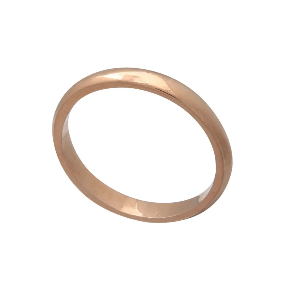 70%  DISCOUNT Unisex Polished 18ct Rose Gold Vermeil Stacking Band