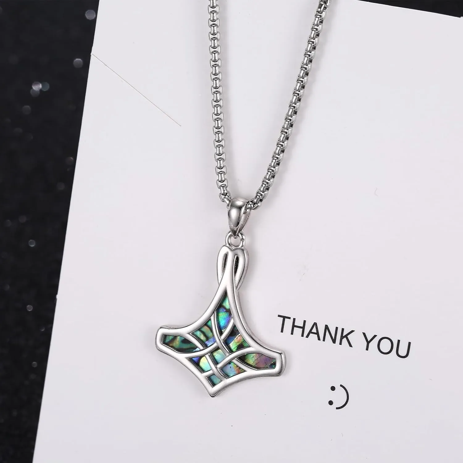 925 Sterling Silver Thor Hammer Pendant Mjolnir Necklace Norse Viking Jewelry with Stainless Steel Chain