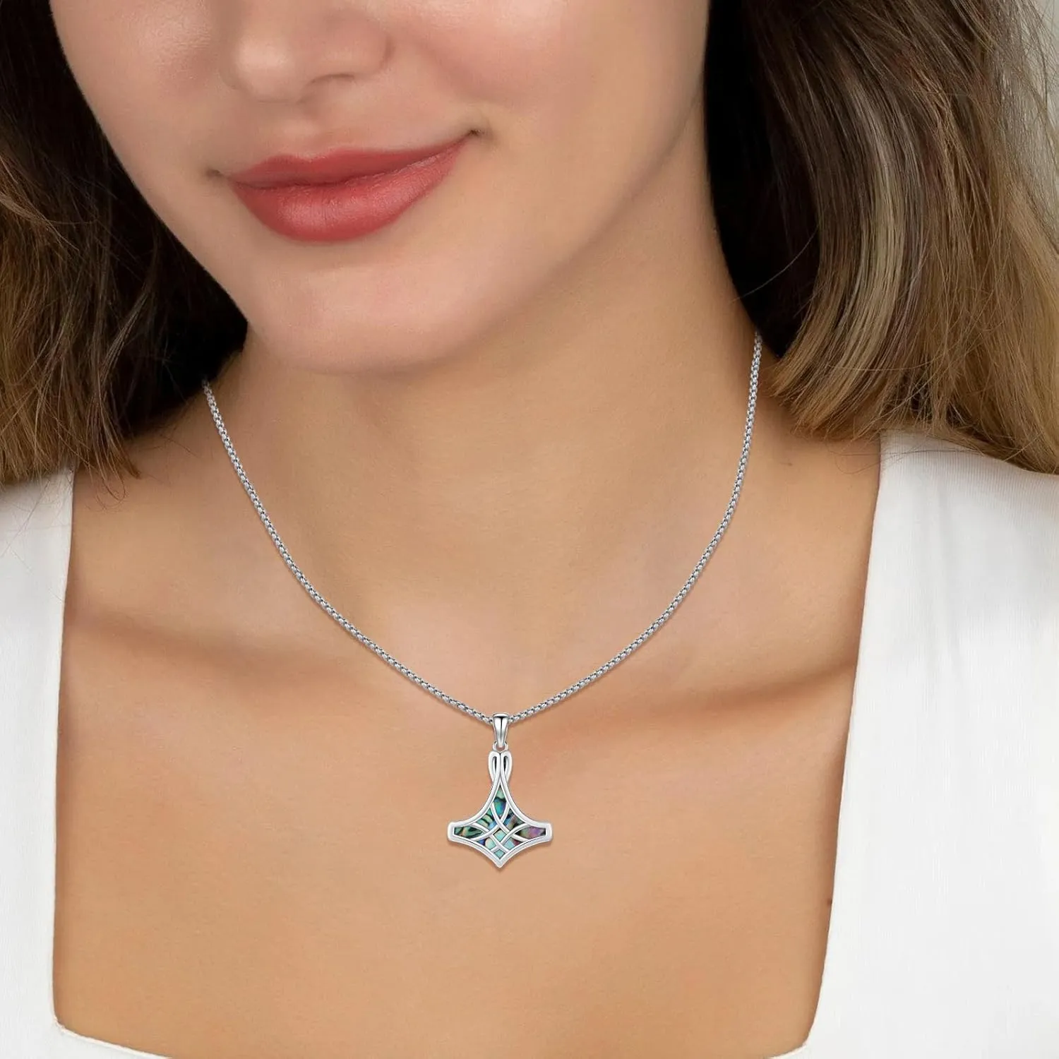 925 Sterling Silver Thor Hammer Pendant Mjolnir Necklace Norse Viking Jewelry with Stainless Steel Chain