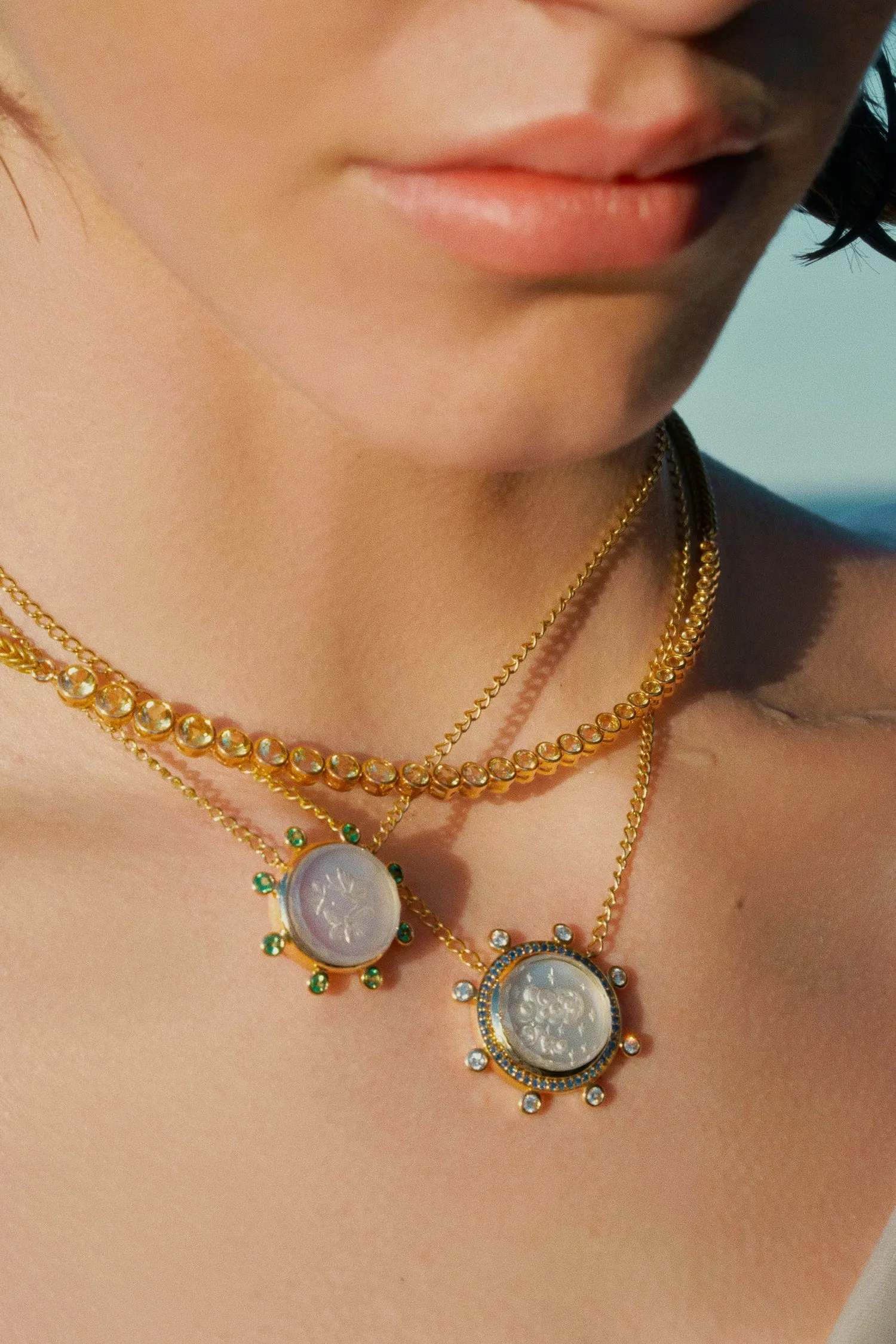 Asymmetrical Golden Beryl Bubble Necklace