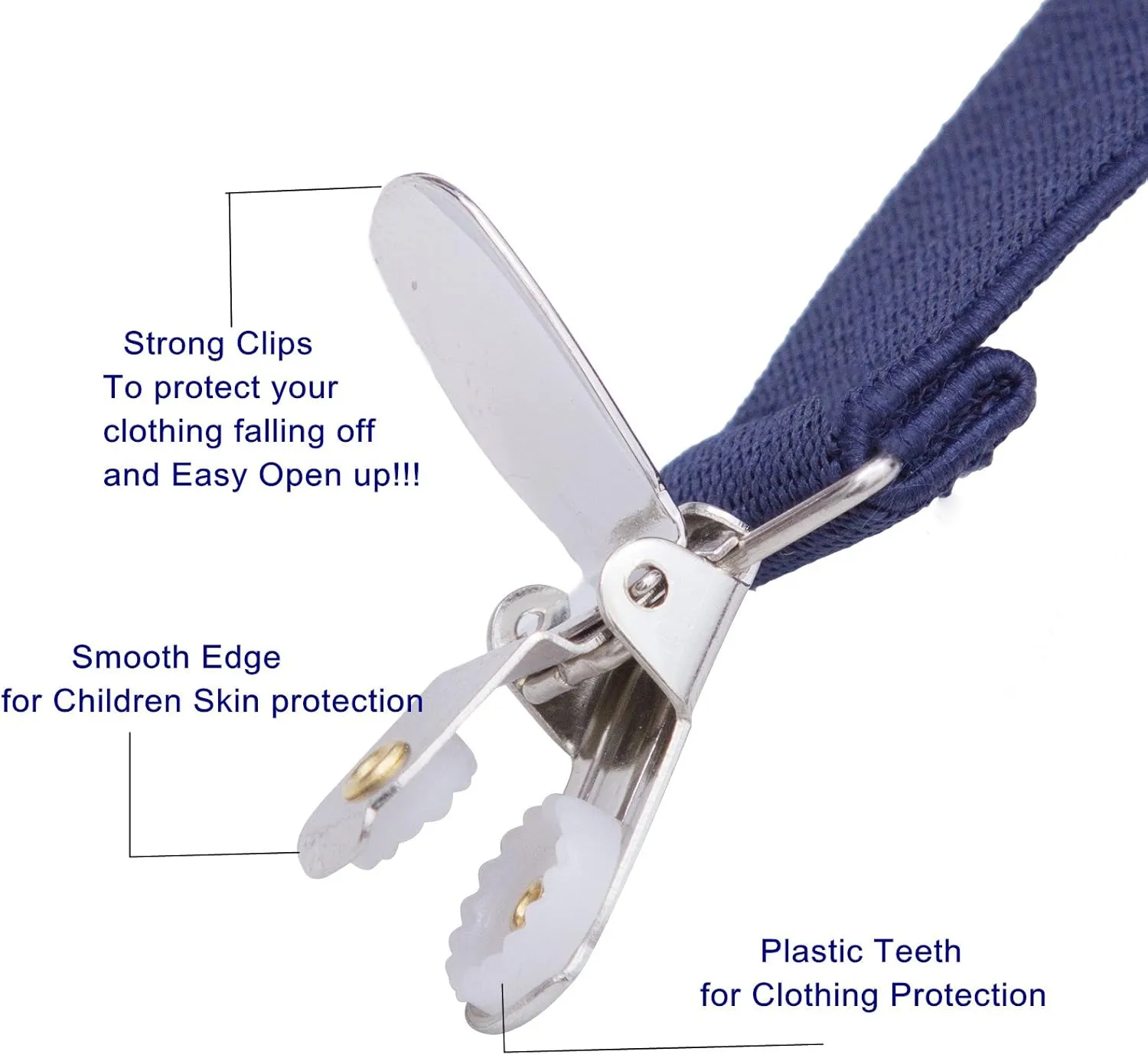 AWAYTR Kids Boys Adults Suspenders - 4 Sizes Sturdy Metal Clips Elastic Adjustable Suspender