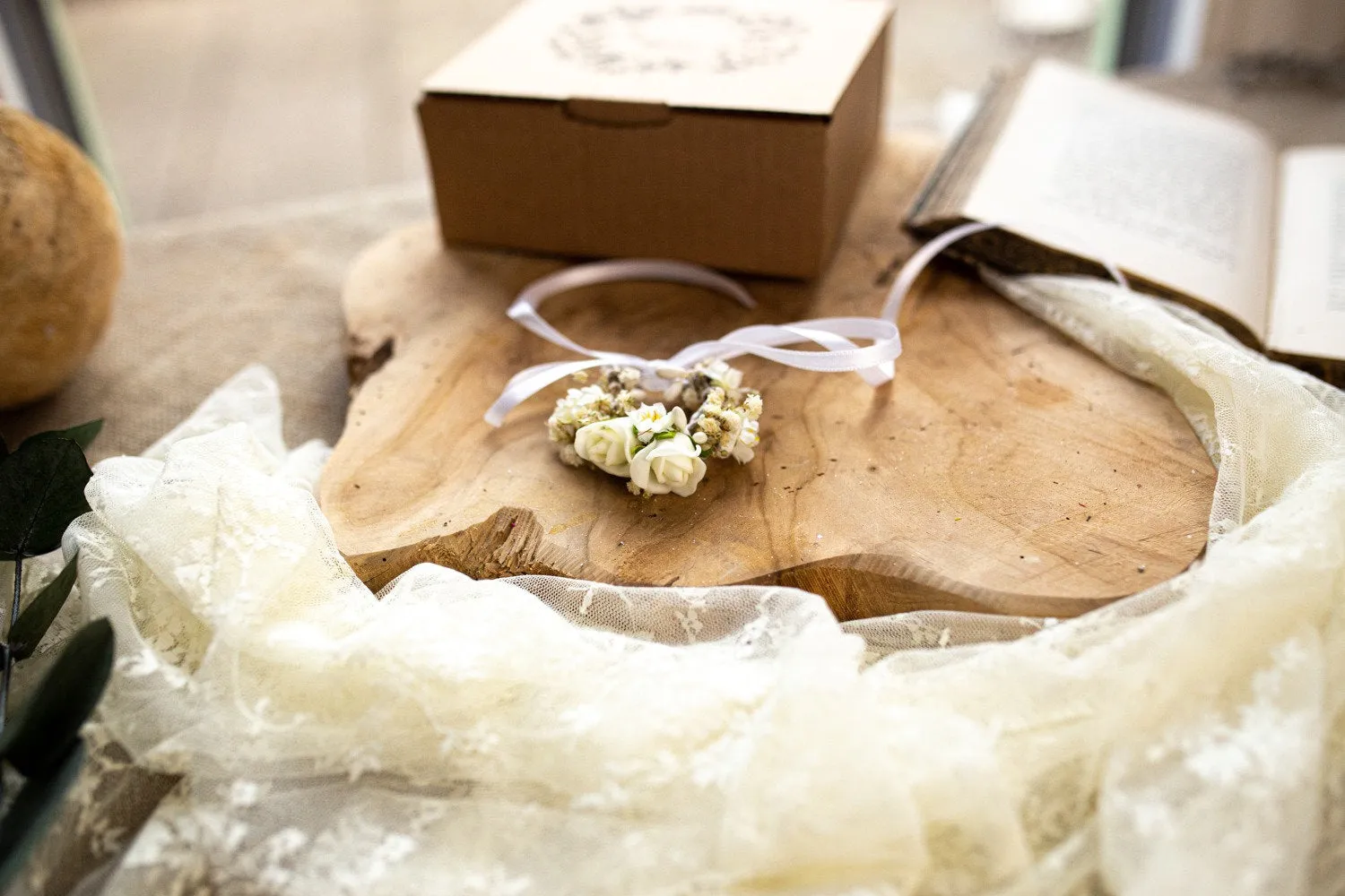Baby's breath First Holy Communion head wreath
