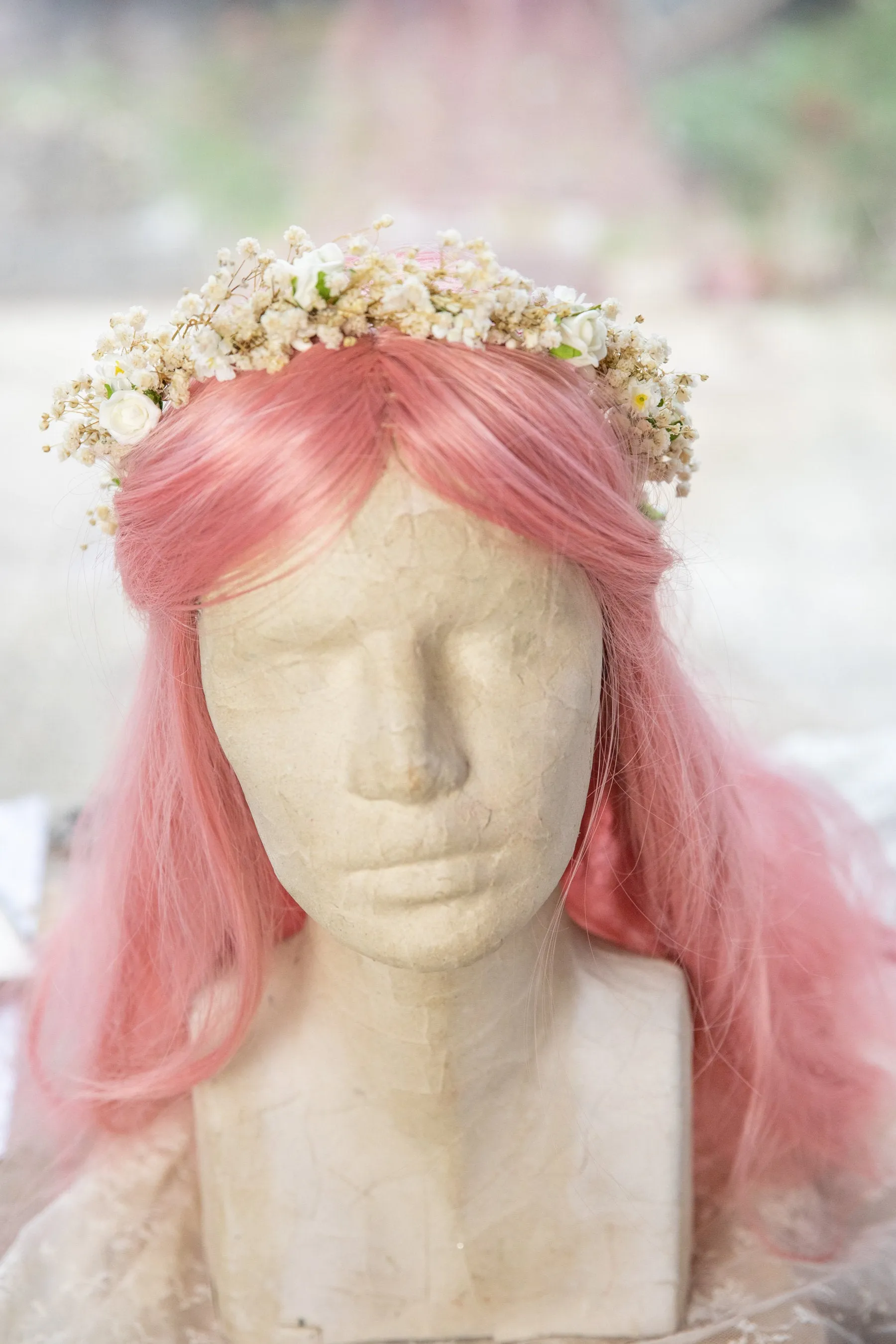 Baby's breath First Holy Communion head wreath