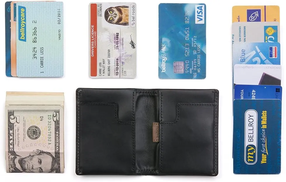 Bellroy Slim Sleeve, slim leather wallet (Max. 8 cards and bills)