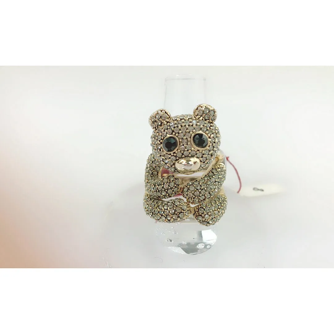 Custom Made Teddy Bear Cocktail Ring