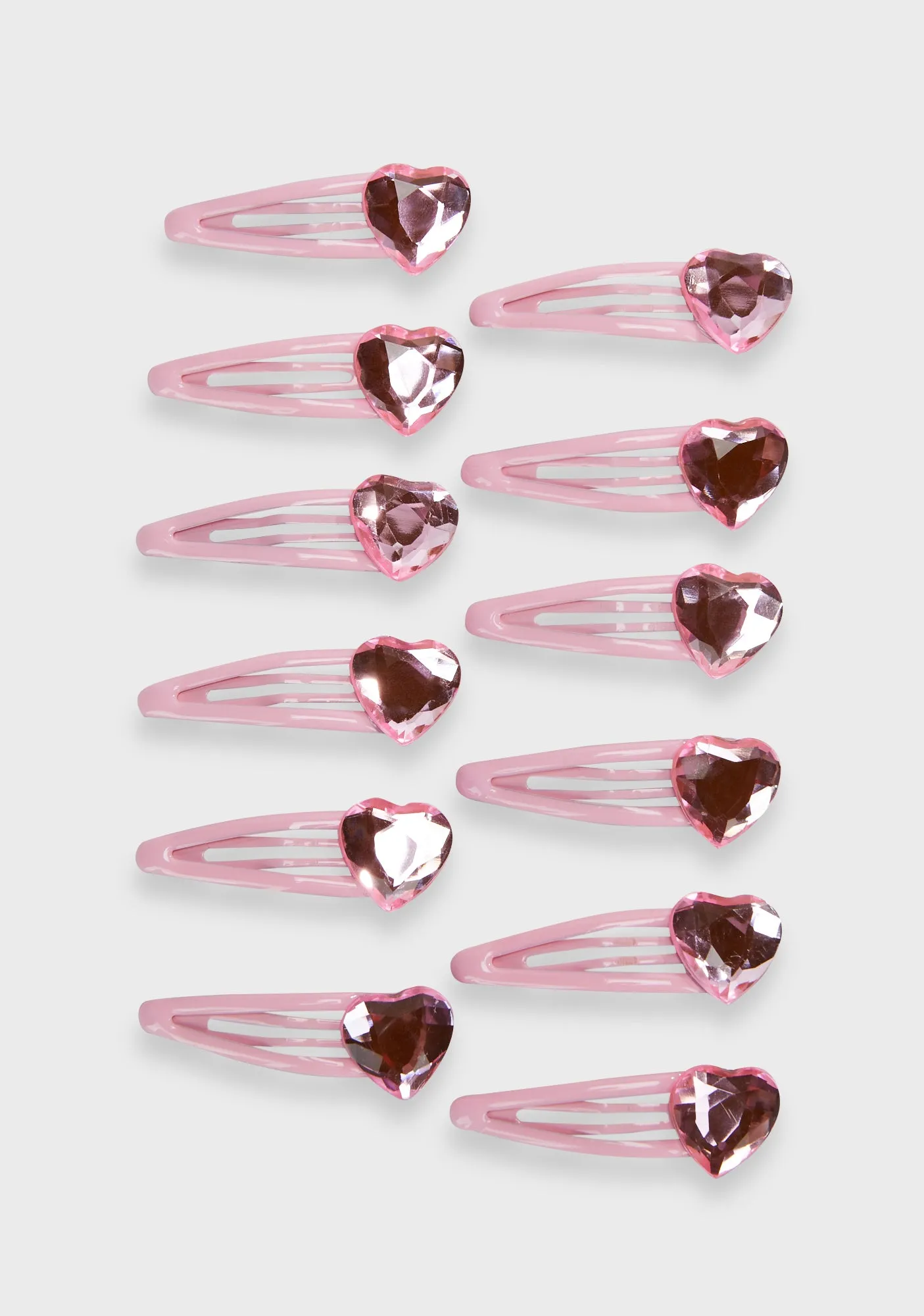 Dazzled Heart Hair Clips Set