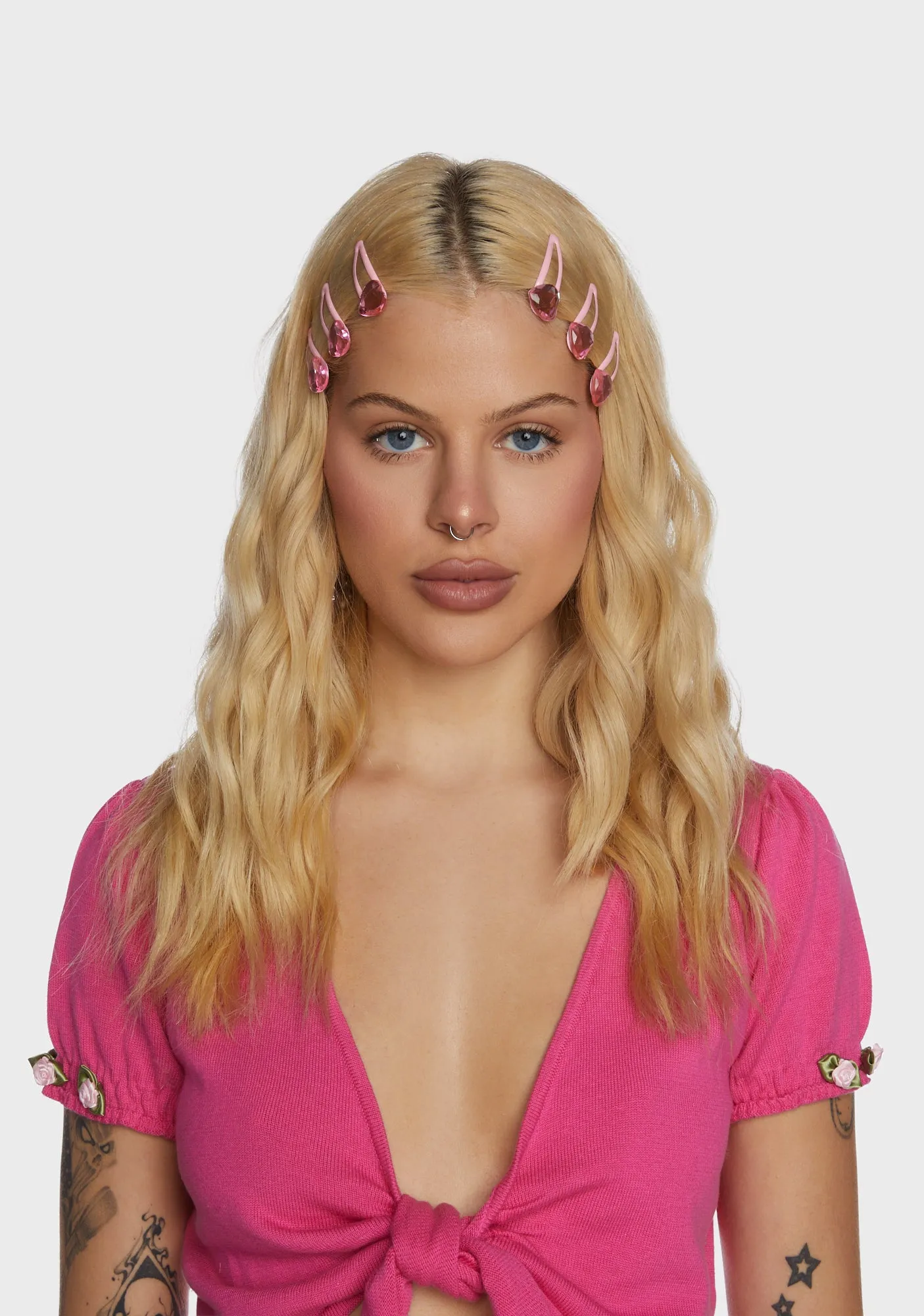 Dazzled Heart Hair Clips Set