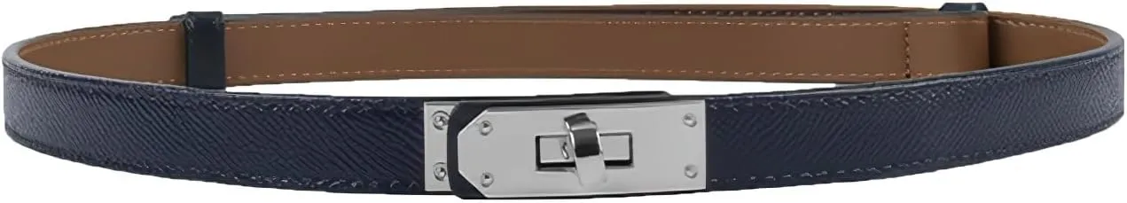 FENLDY Adjustable Thin Belts For Womens Skinny Belts For Dresses Womens Solid Color Alloy Turn Lock Belts For Jeans