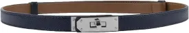 FENLDY Adjustable Thin Belts For Womens Skinny Belts For Dresses Womens Solid Color Alloy Turn Lock Belts For Jeans