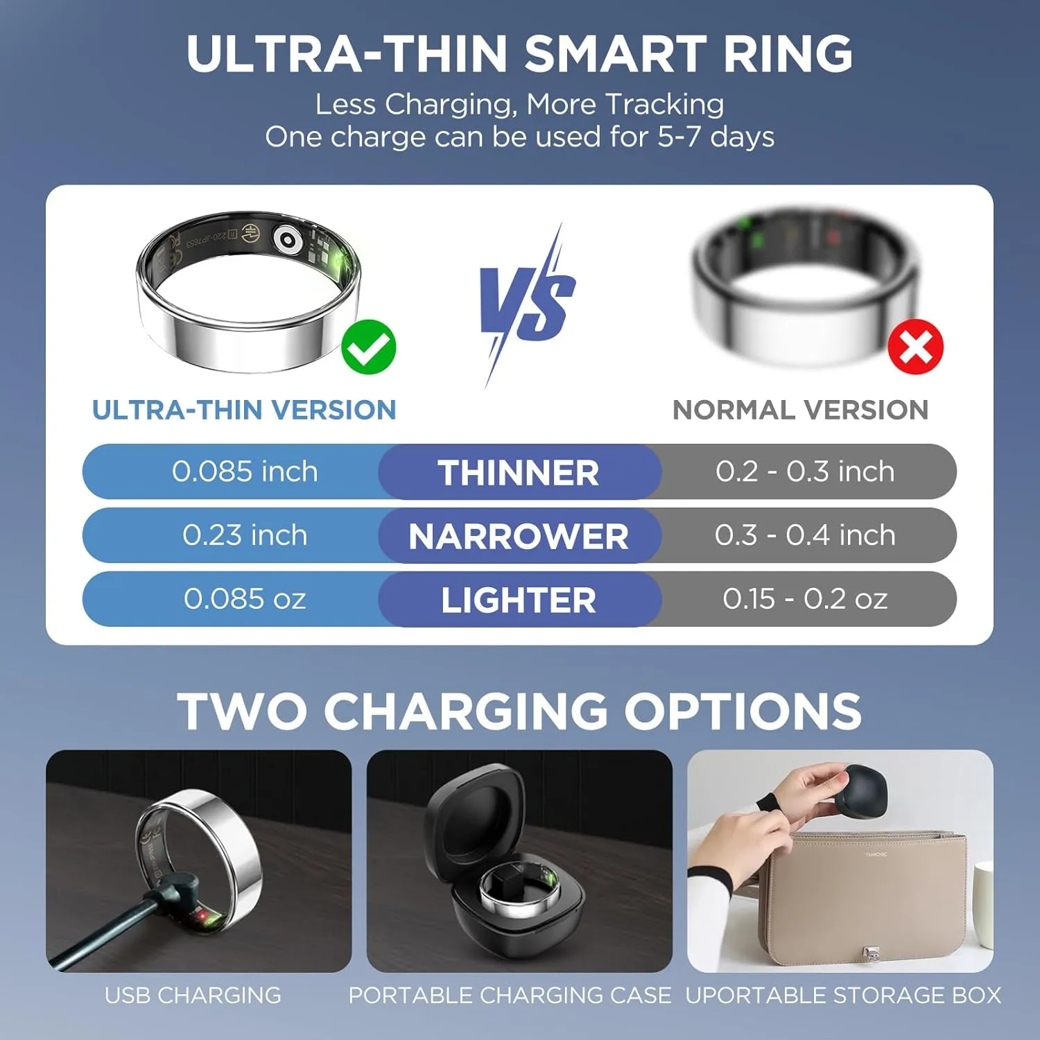 Fitness Tracker, Ultra-thin Smart Ring for Women Men,Health Activity Trackers,Fitness Ring with Sleep Tracker,Heart Rate Monitor,Step Counter,Calorie Pedometer,No Subscription,for iOS Android (Gold#9)