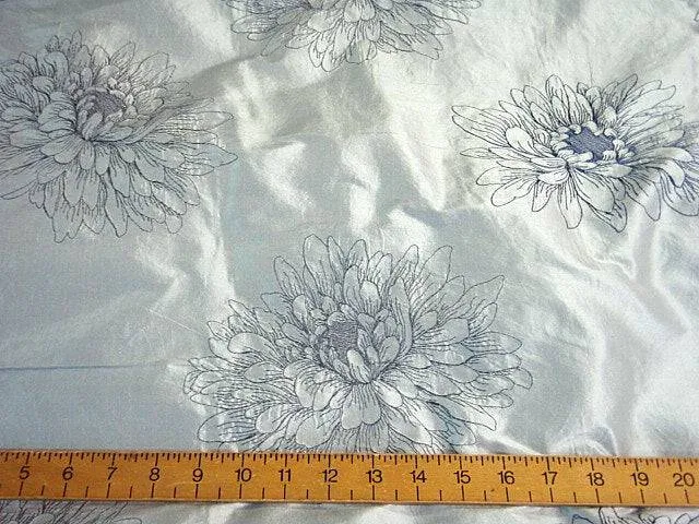 Floral Bliss - Embroidered Silk Dupion