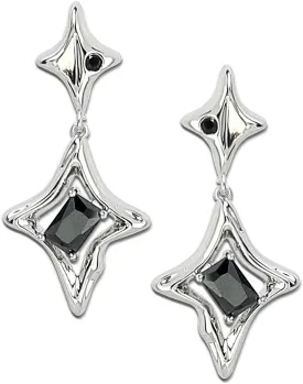 JeanBeau Gold Star Drop Dangle Earrings for Women - Trendy Sparkly Cubic Zirconia Unique Hypoallergenic Fashion Jewelry Gift