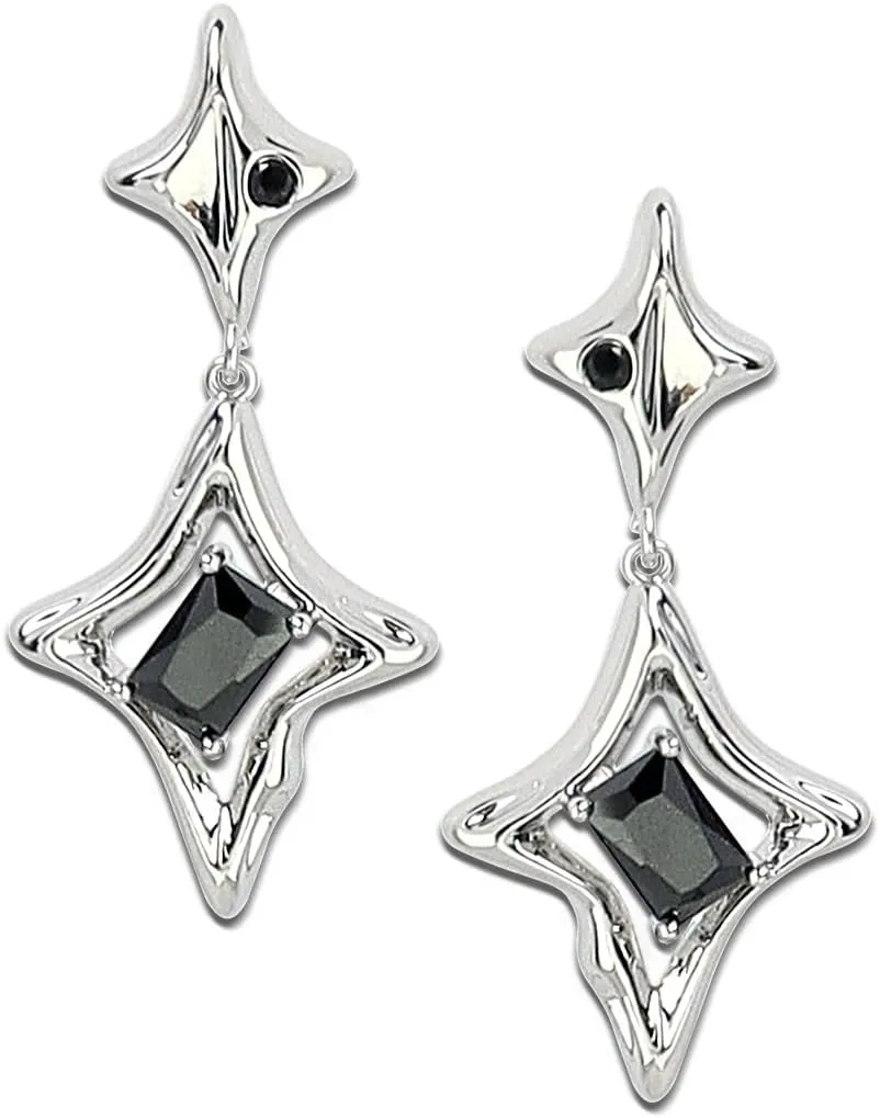 JeanBeau Gold Star Drop Dangle Earrings for Women - Trendy Sparkly Cubic Zirconia Unique Hypoallergenic Fashion Jewelry Gift