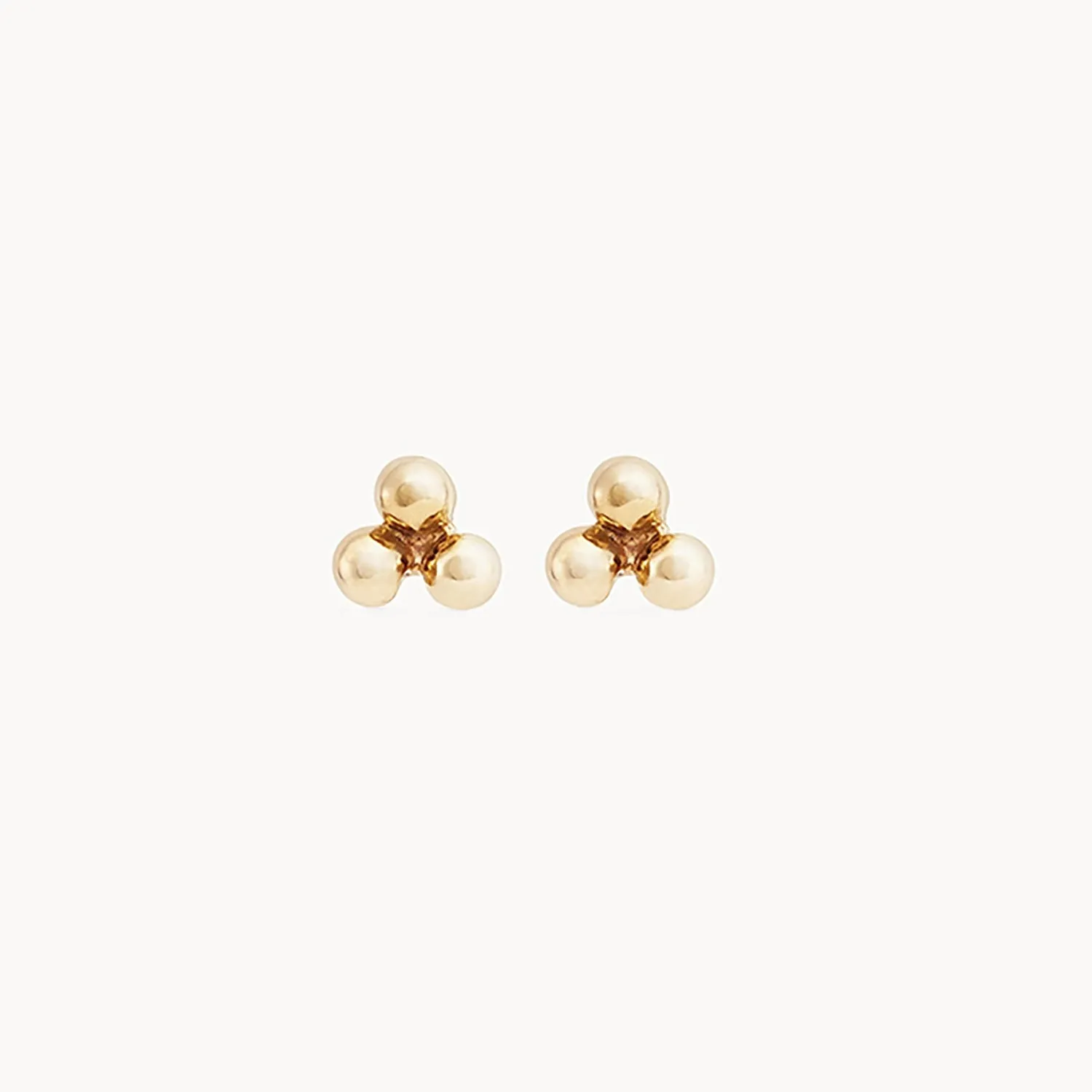 Large abacus tripod earring - 14k yellow gold