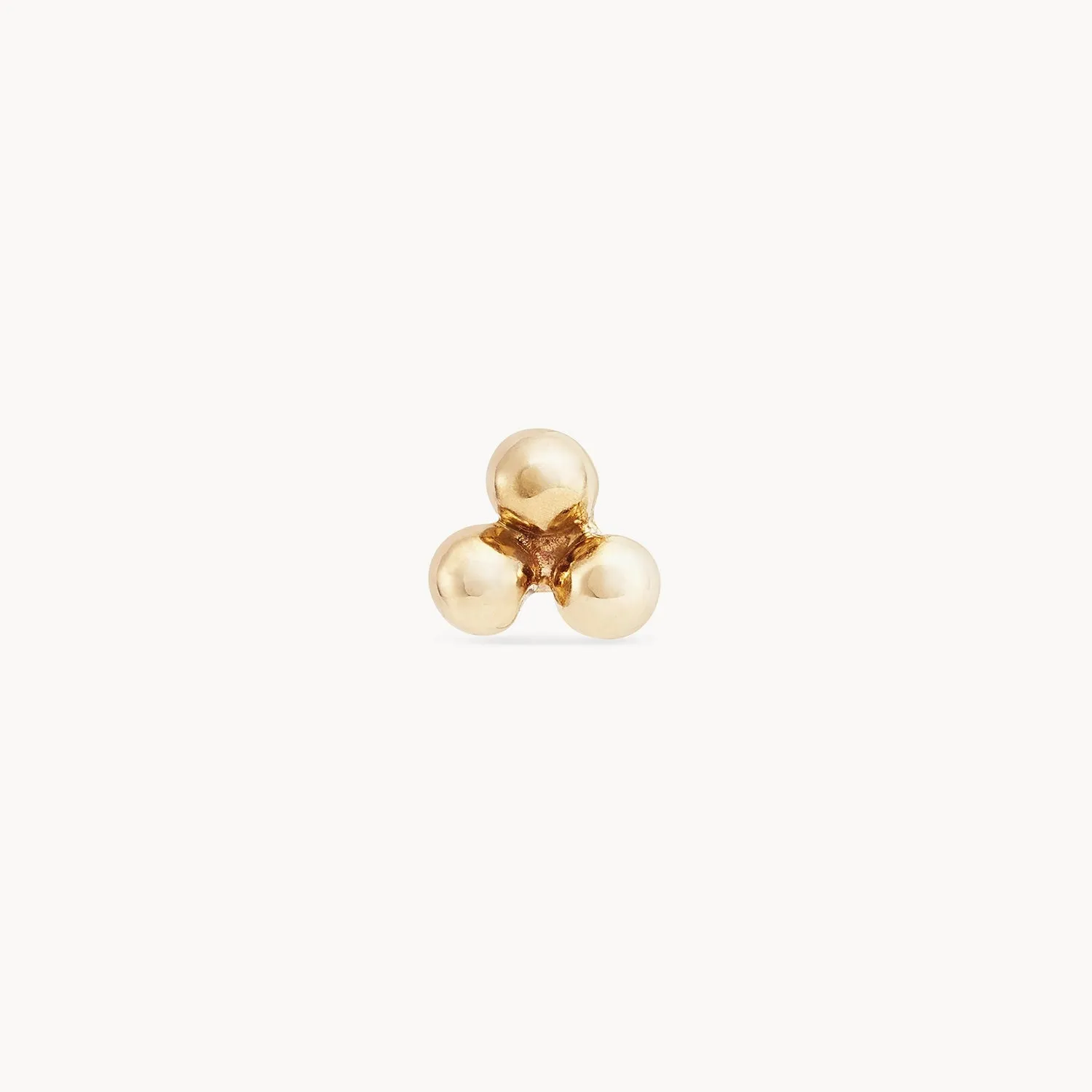 Large abacus tripod earring - 14k yellow gold