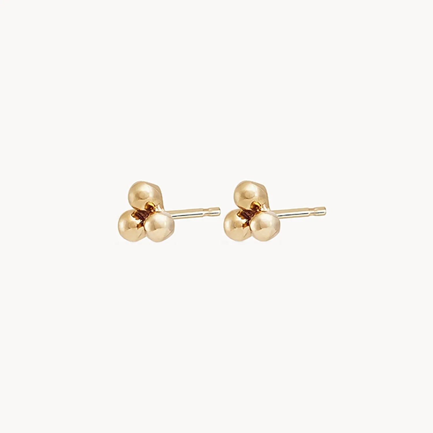 Large abacus tripod earring - 14k yellow gold