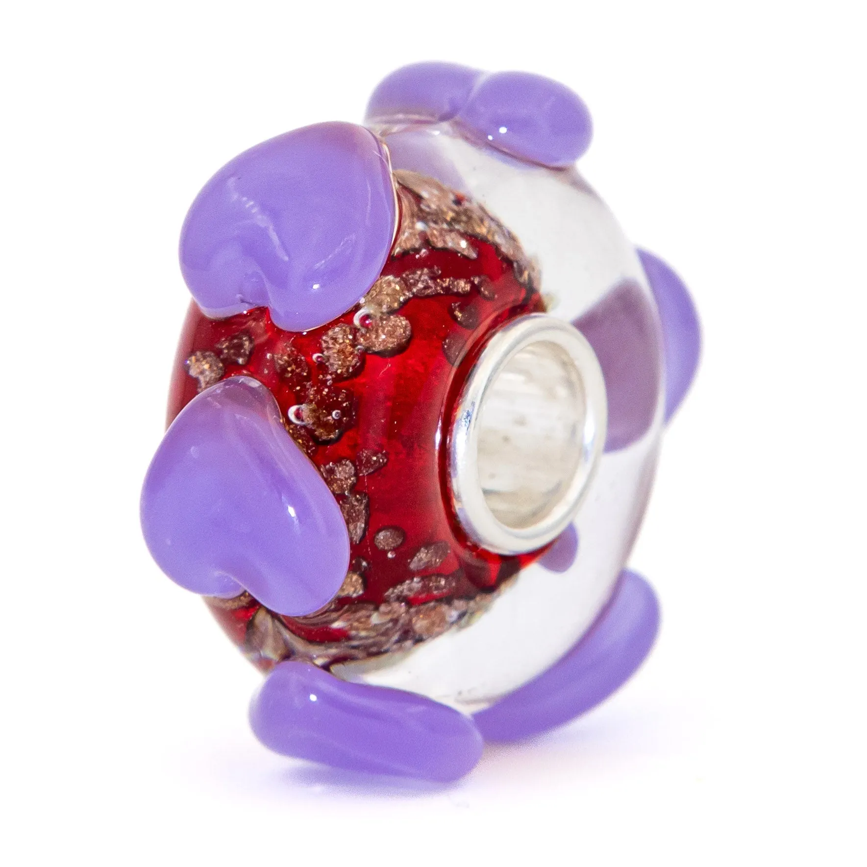 Lilac Red Gold Hearts