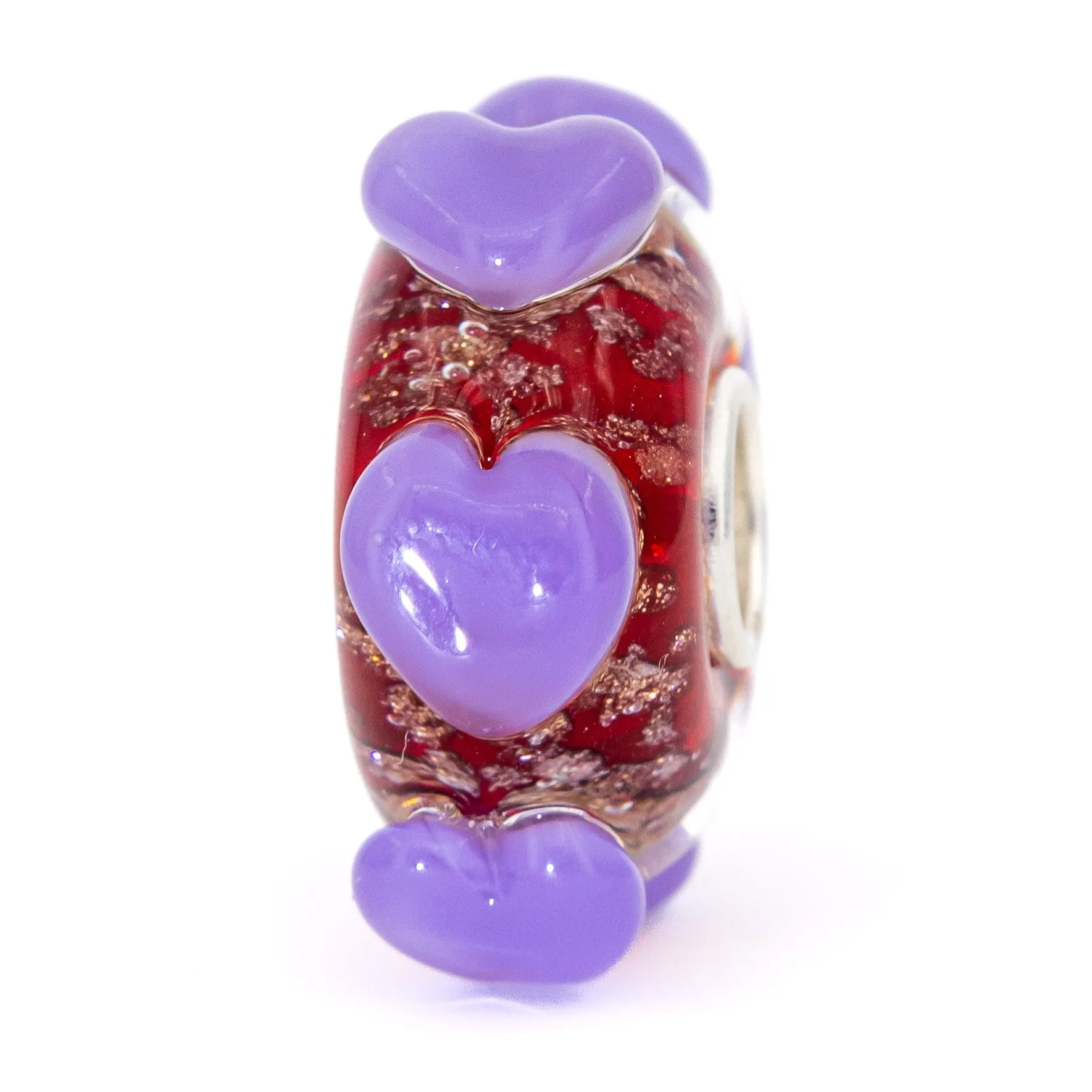 Lilac Red Gold Hearts