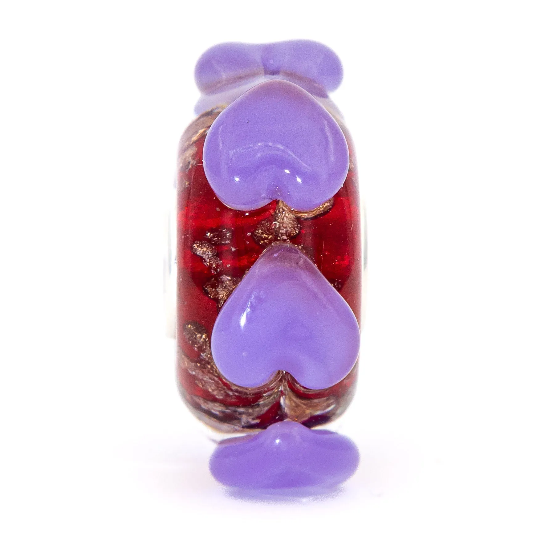Lilac Red Gold Hearts
