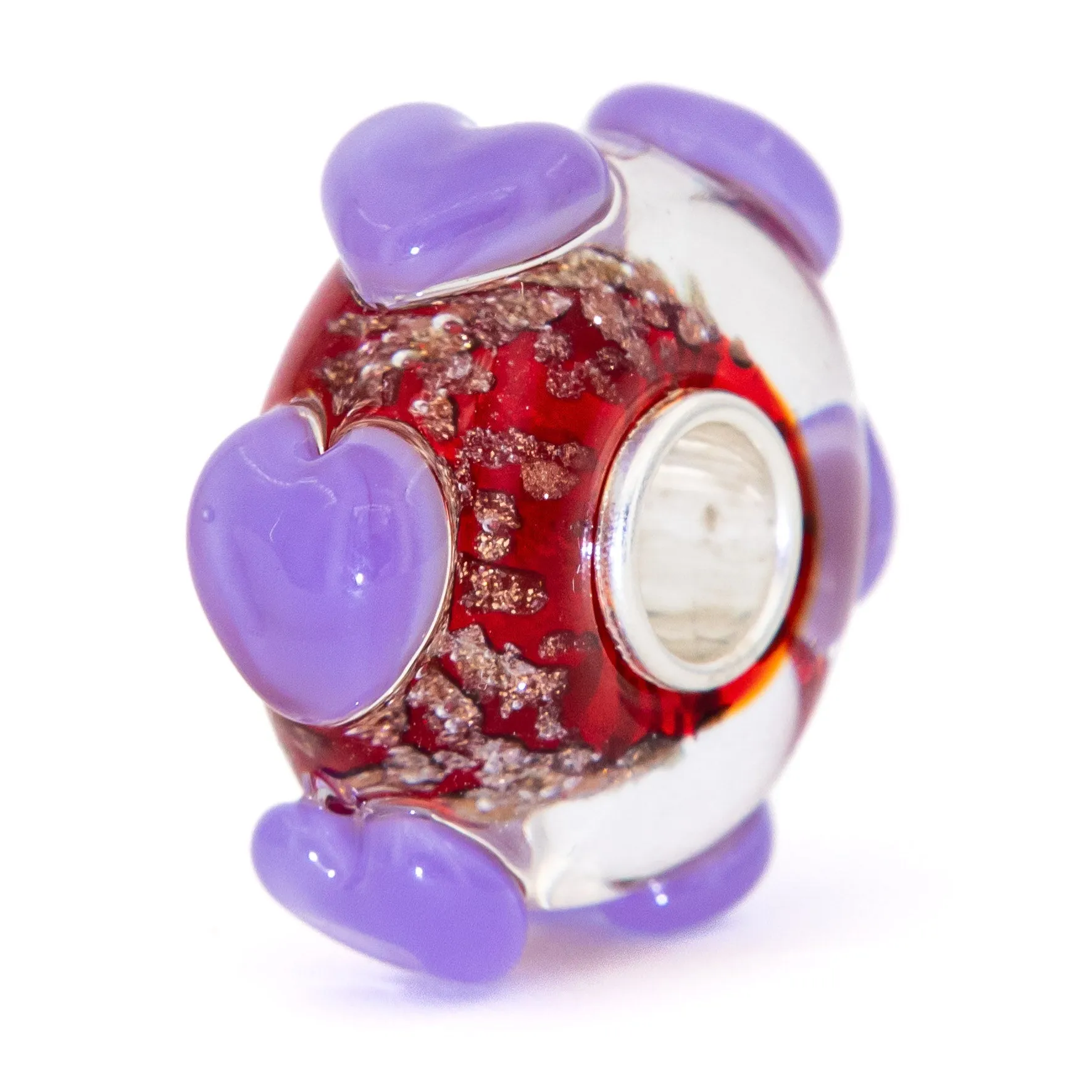 Lilac Red Gold Hearts