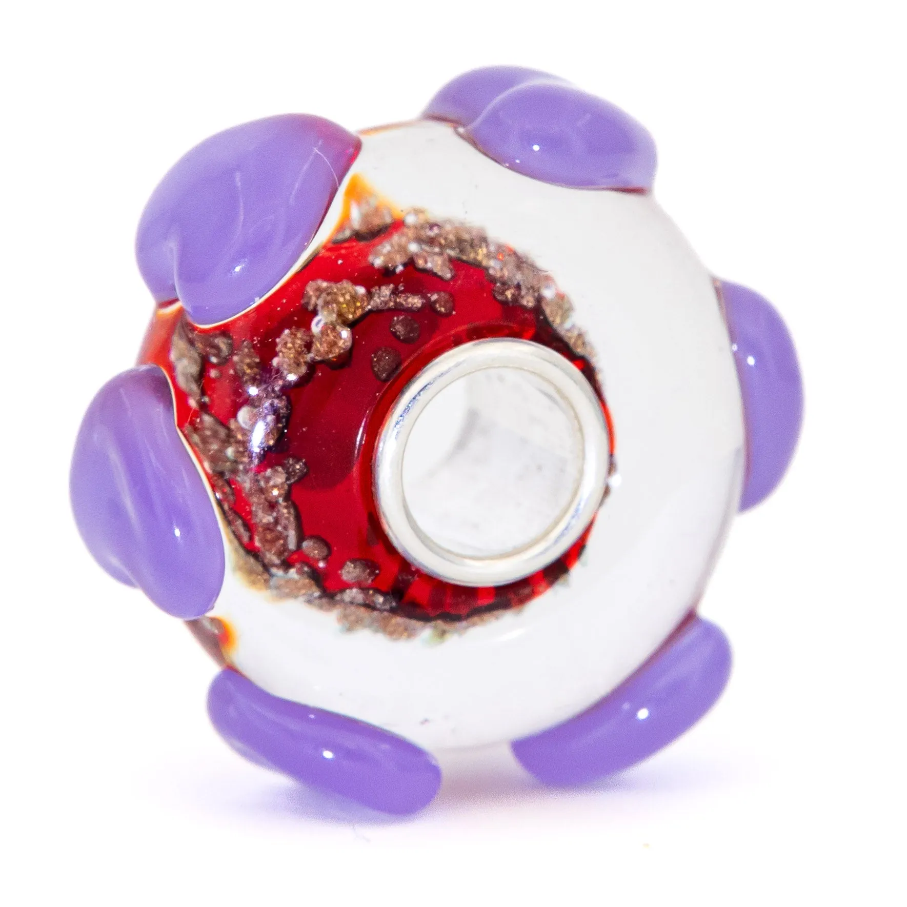 Lilac Red Gold Hearts