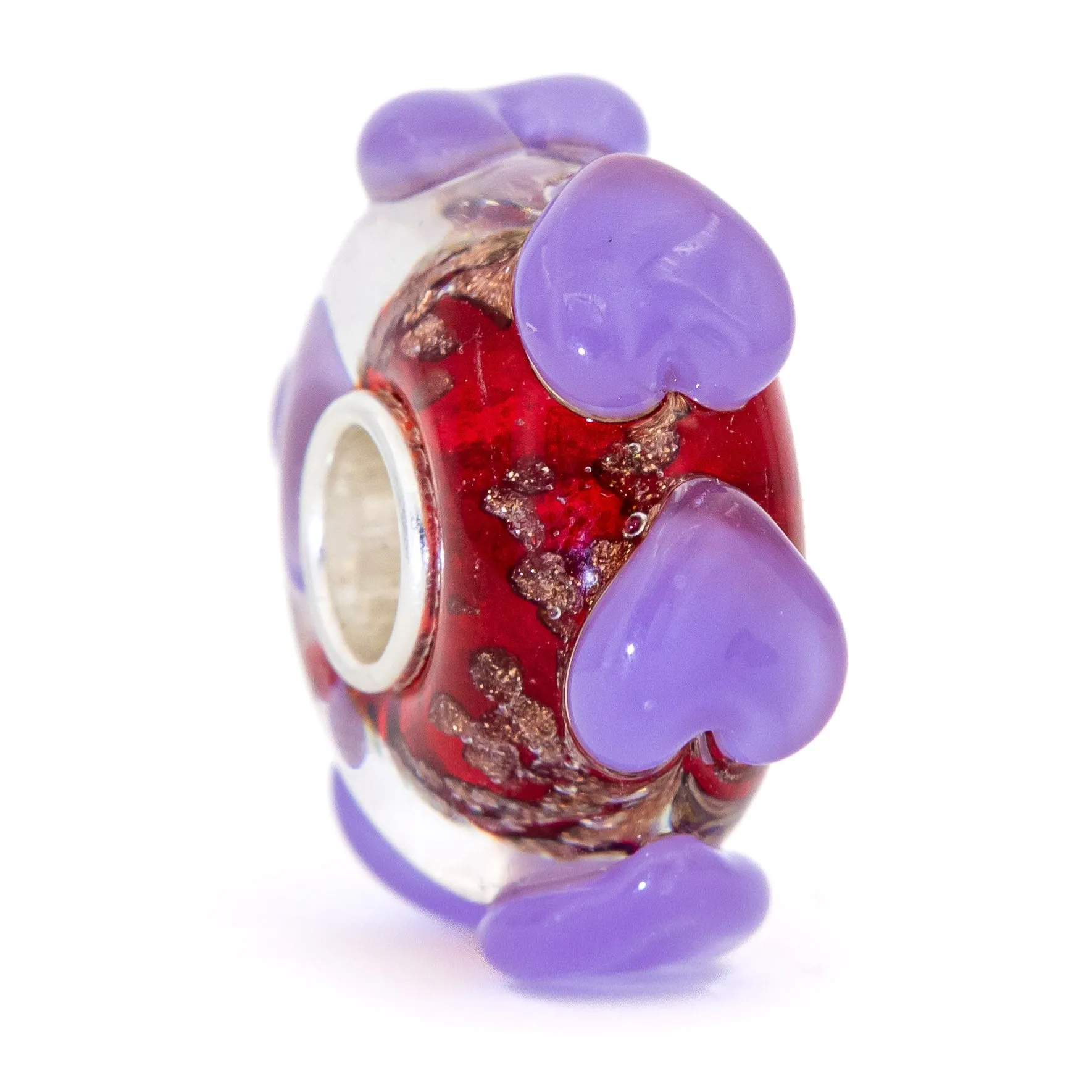 Lilac Red Gold Hearts