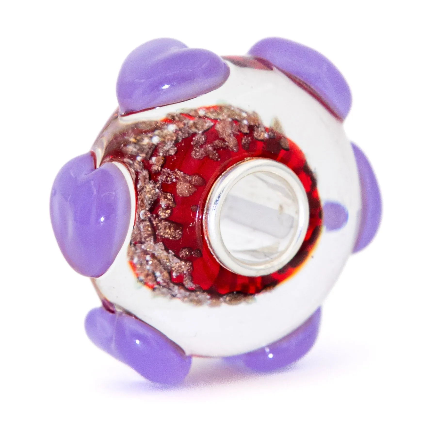 Lilac Red Gold Hearts