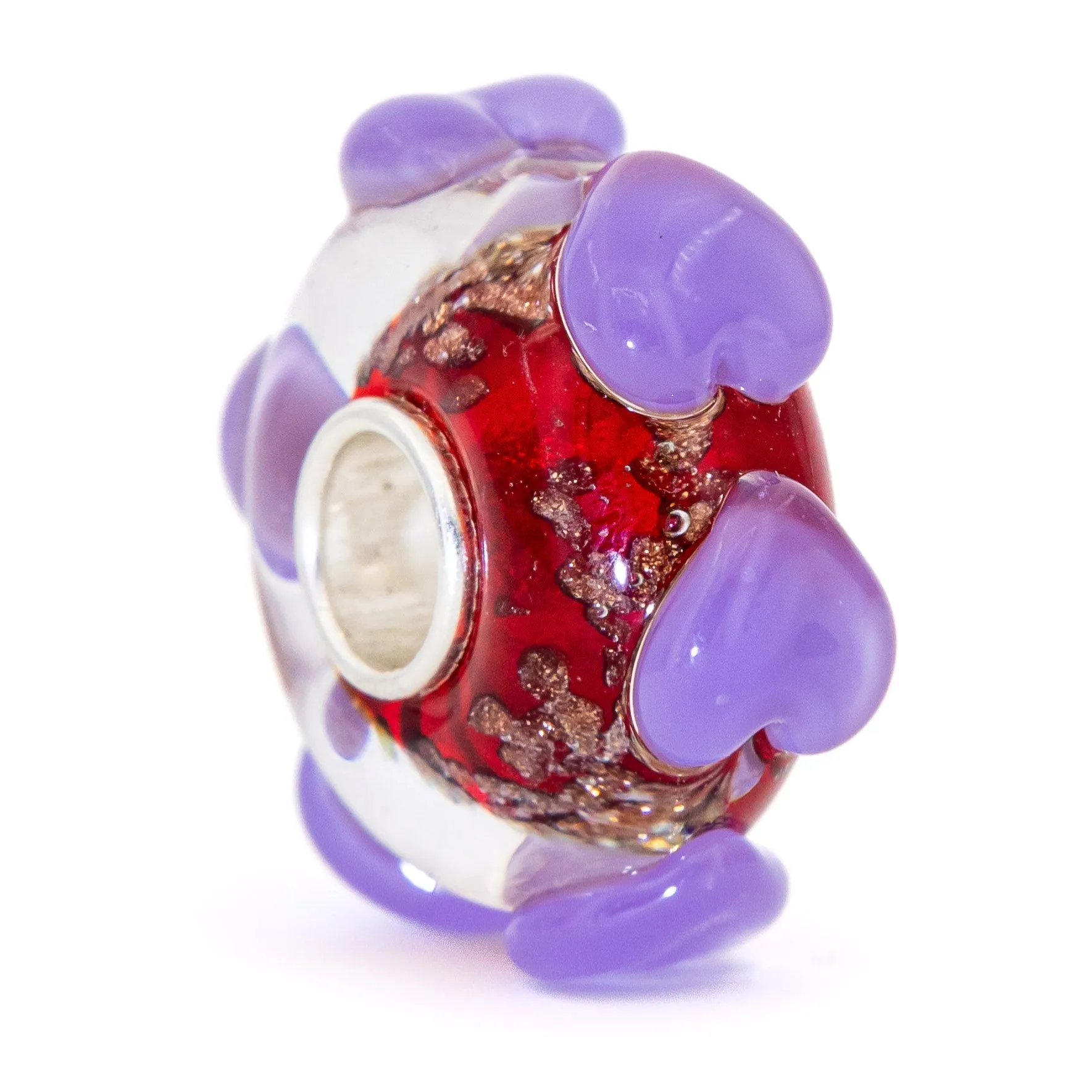 Lilac Red Gold Hearts