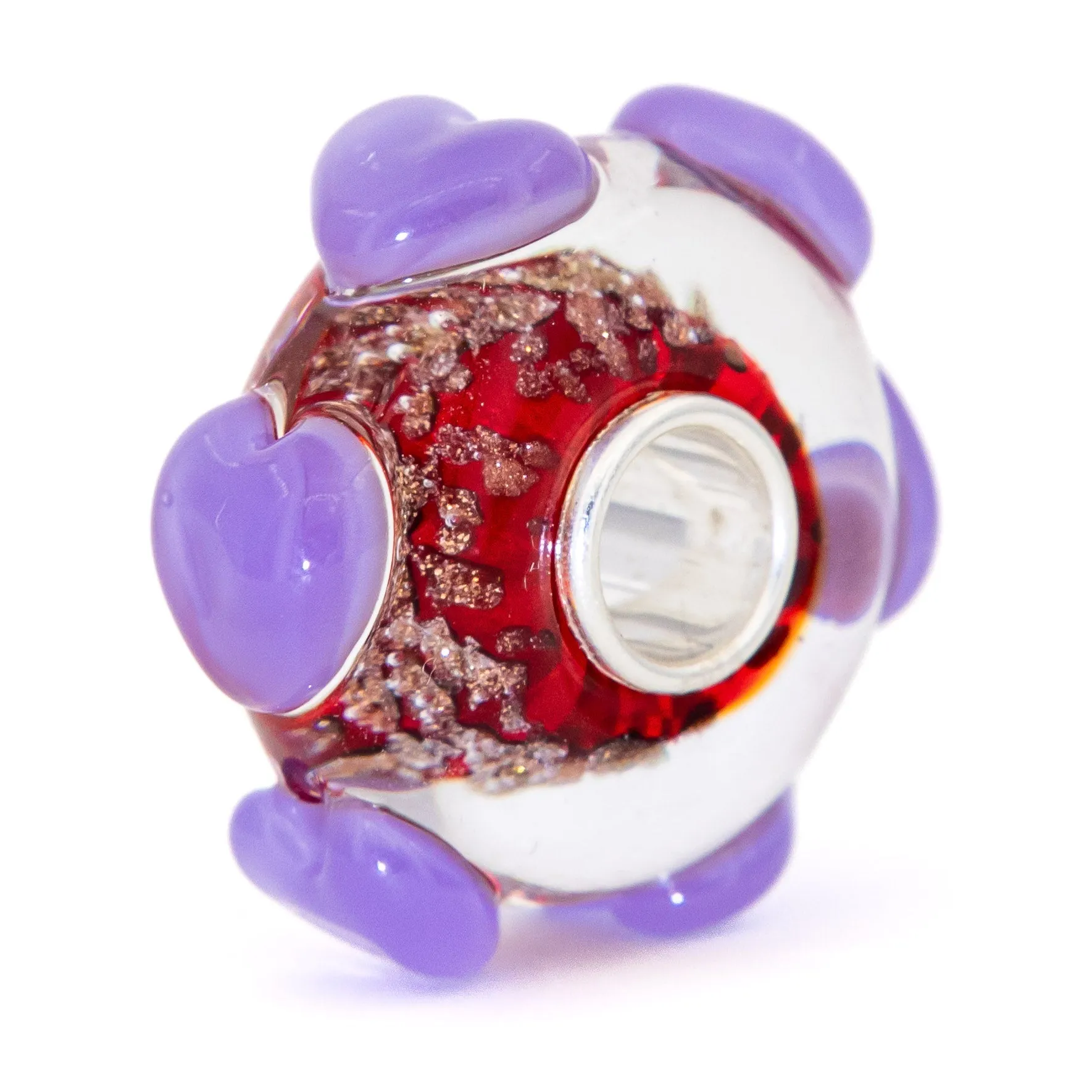 Lilac Red Gold Hearts