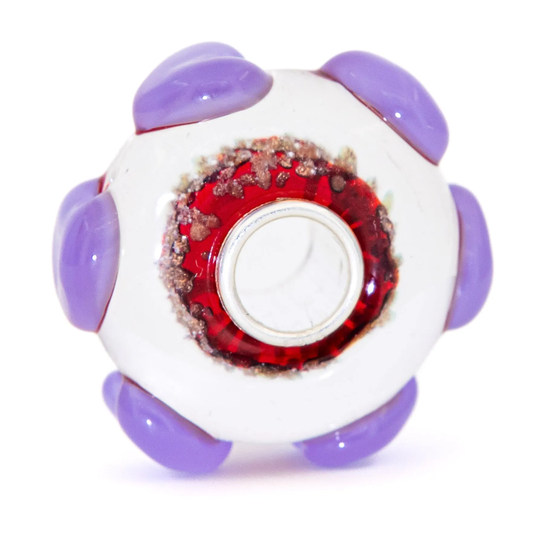 Lilac Red Gold Hearts