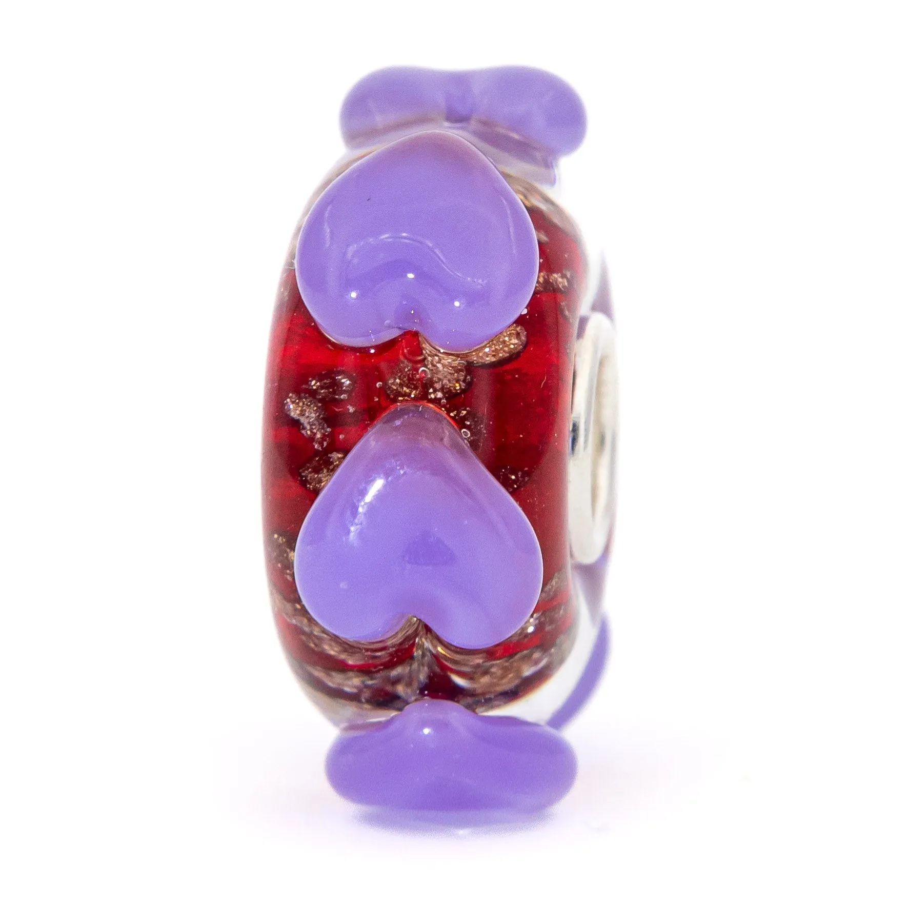 Lilac Red Gold Hearts
