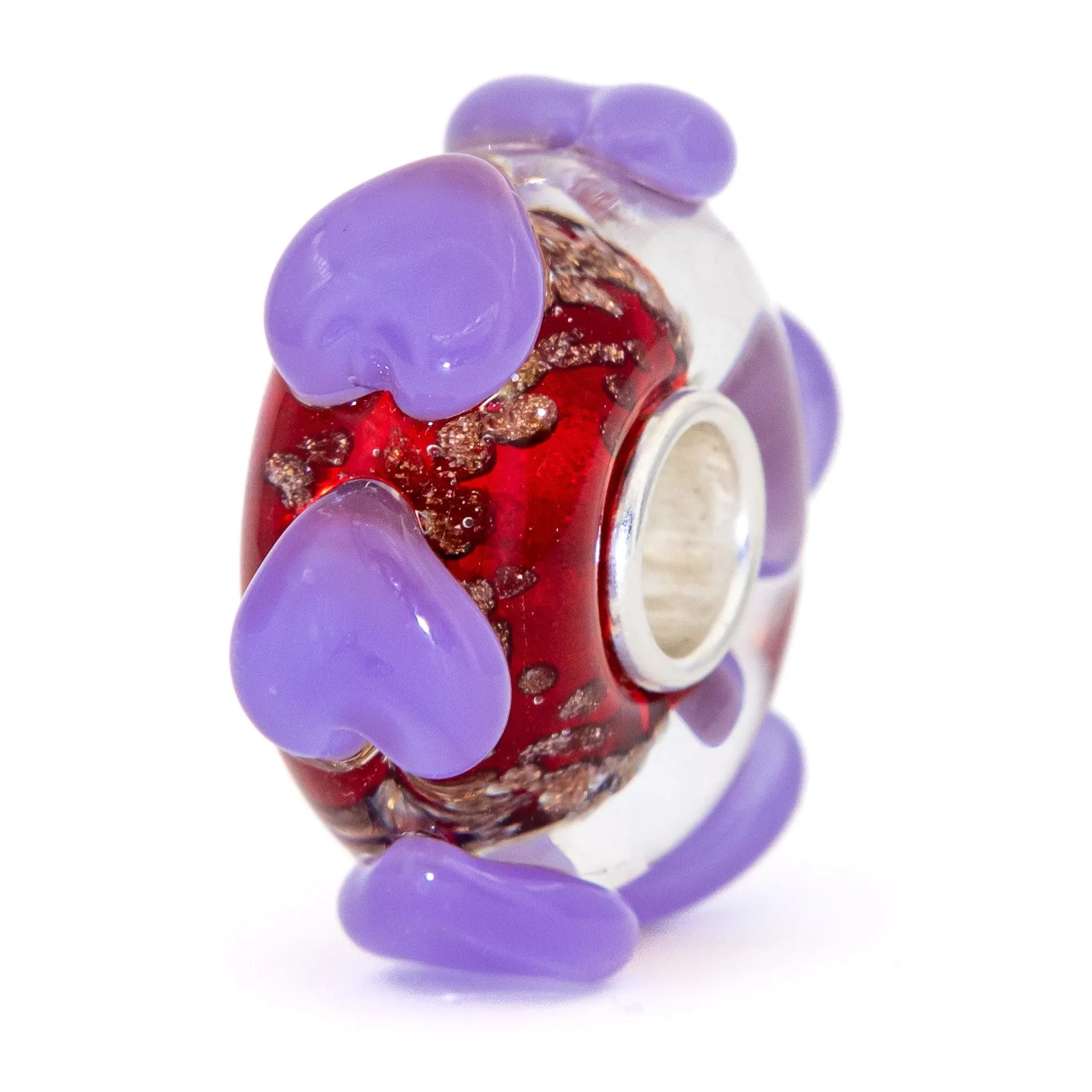 Lilac Red Gold Hearts