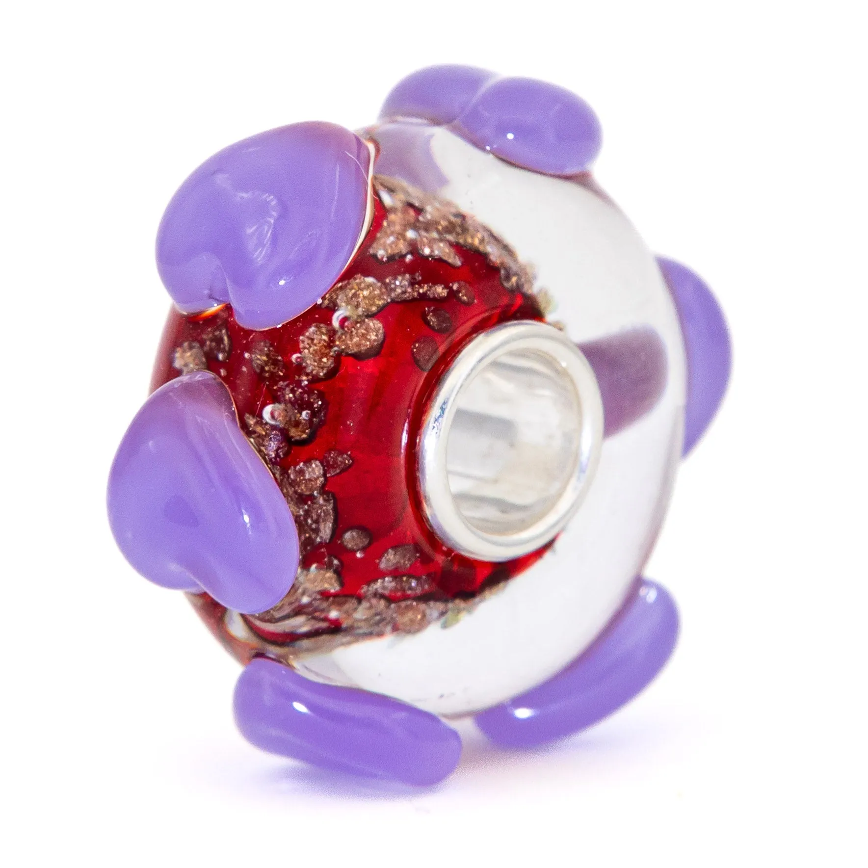 Lilac Red Gold Hearts