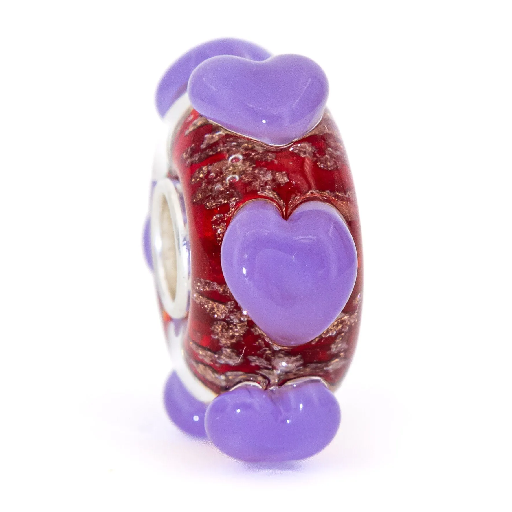 Lilac Red Gold Hearts