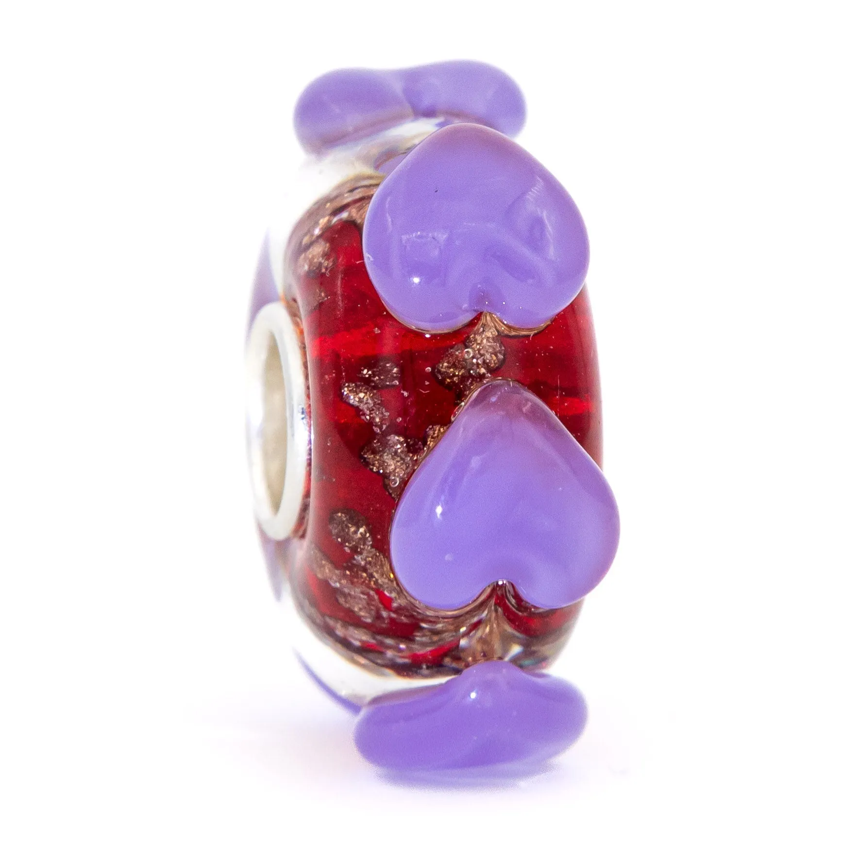Lilac Red Gold Hearts