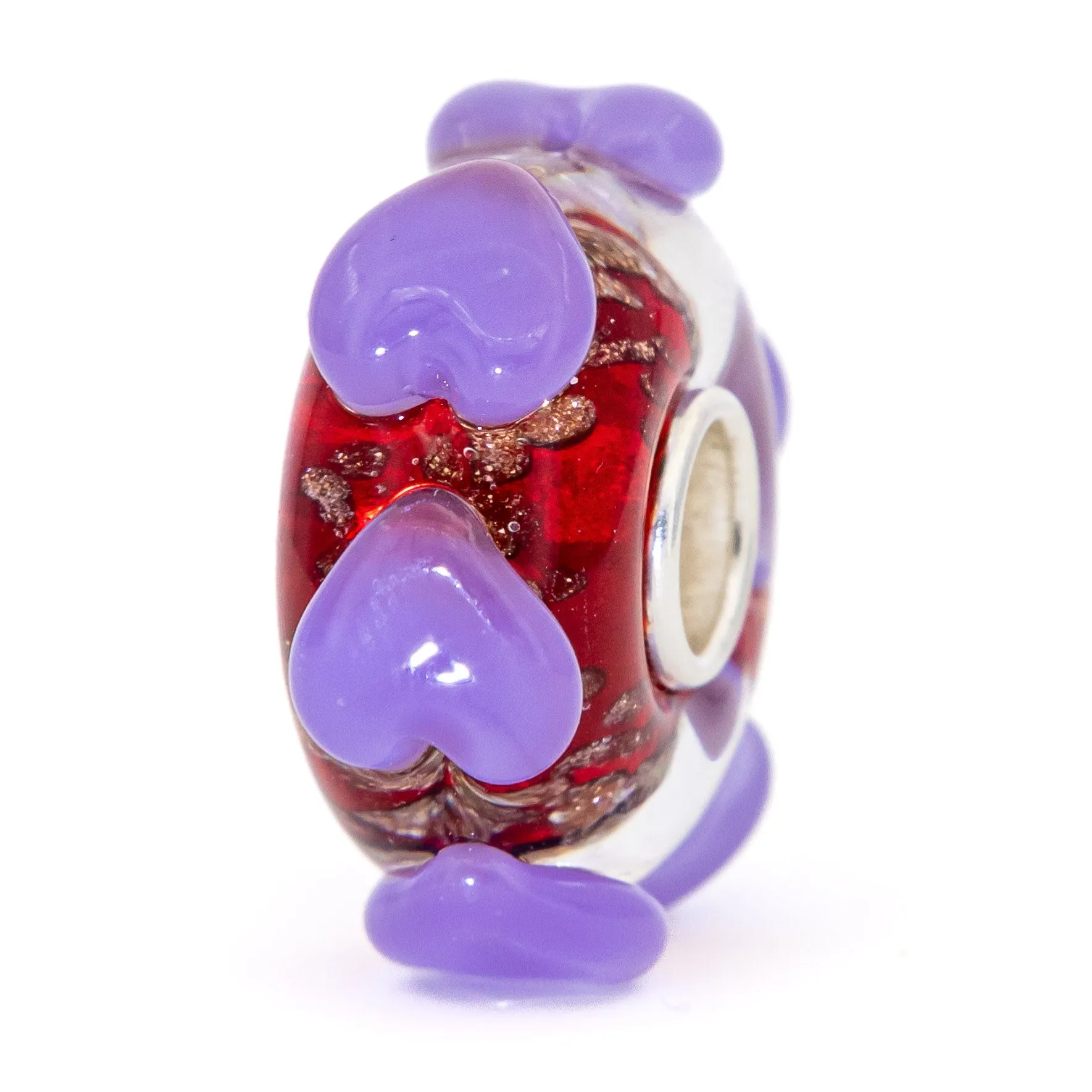 Lilac Red Gold Hearts