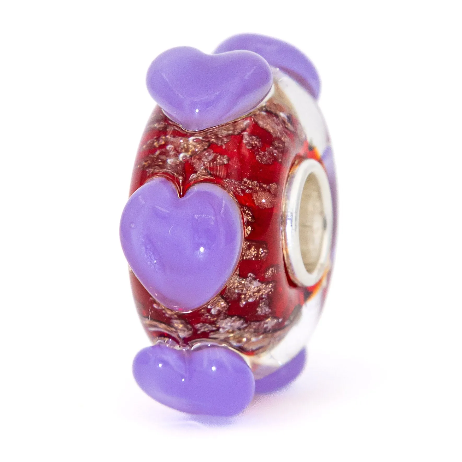 Lilac Red Gold Hearts