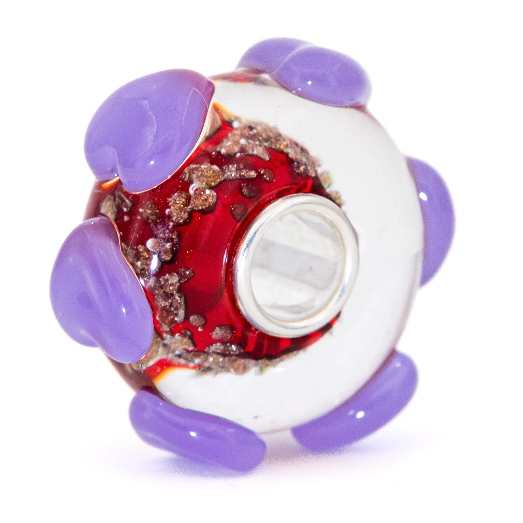 Lilac Red Gold Hearts