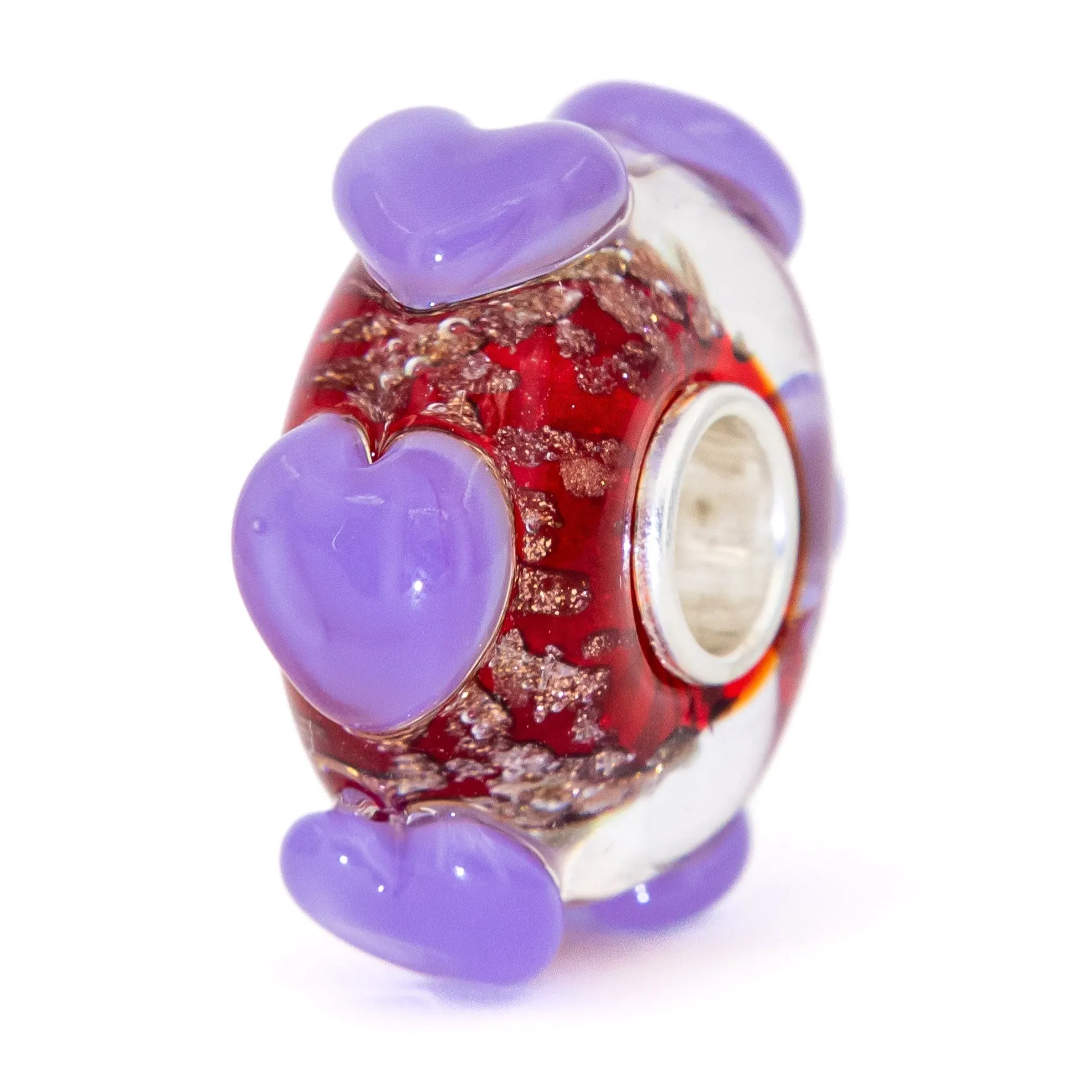 Lilac Red Gold Hearts