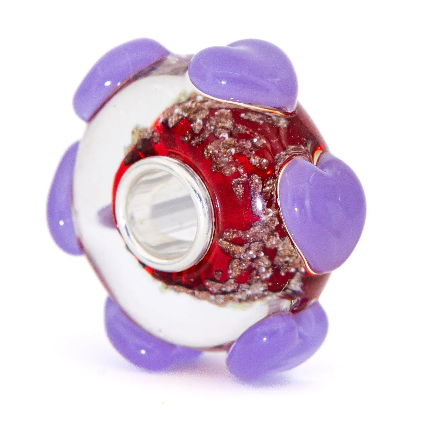 Lilac Red Gold Hearts