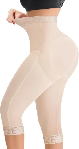 MERYOSZ Shapewear Tummy Control Shorts Body Shaper High Waisted Butt Lifting Panties Thigh Slimmer Capri Girdles