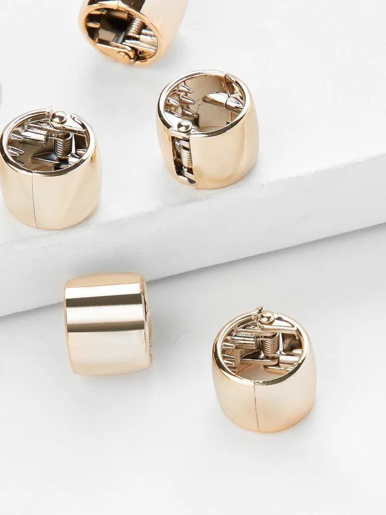 Metallic Hair Clip Set 6Pcs