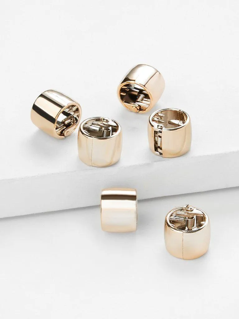 Metallic Hair Clip Set 6Pcs