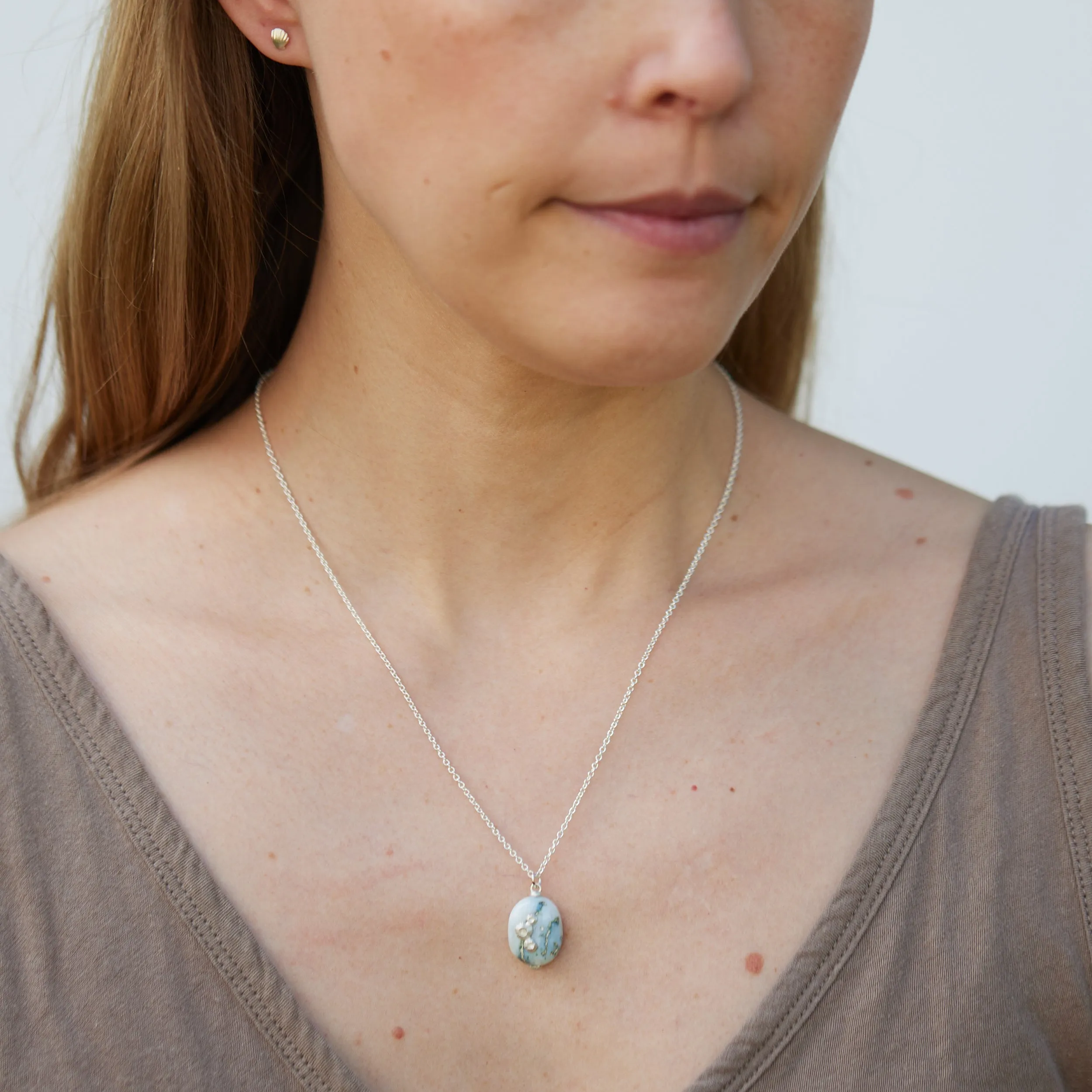 Moss of Éire Opal Ruthie B. Necklaces with Barnacles